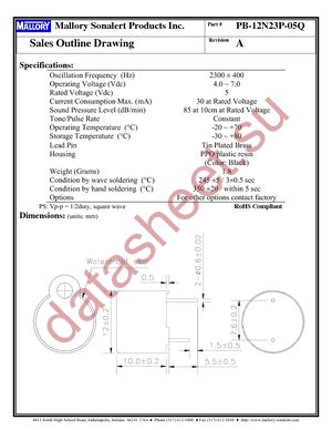 PB-12N23P-05Q datasheet  